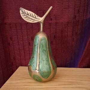 Cloissone Pear Paperweight - vintage